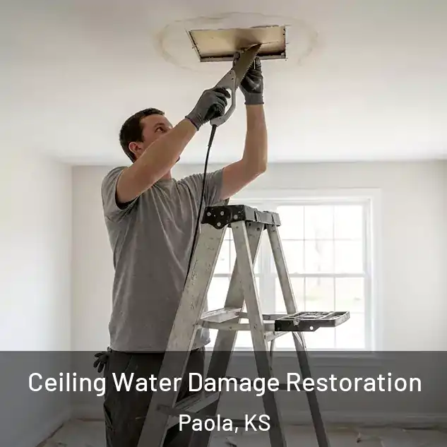  Ceiling Water Damage Restoration Paola, KS