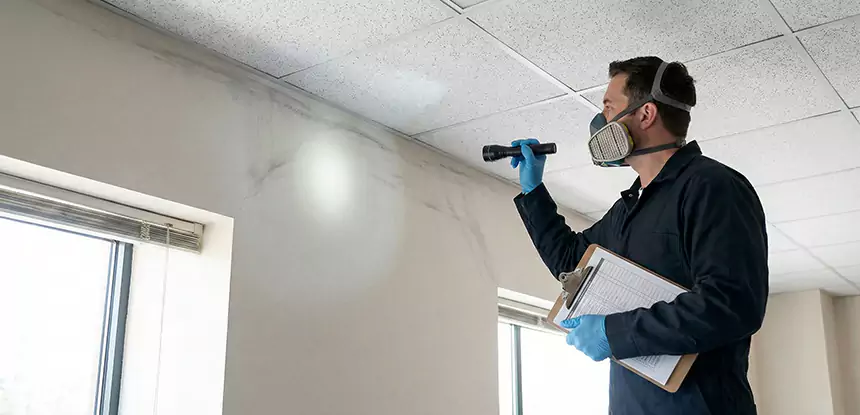 Ceiling Water Damage Inspection in Paola