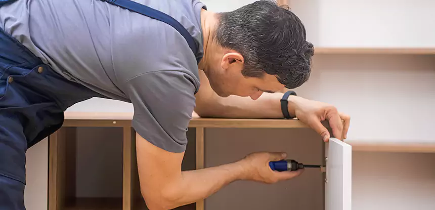 Water Damaged Cabinet Repair in Paola