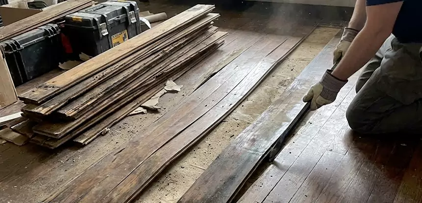 Wood Veneer Water Damage Repair Paola