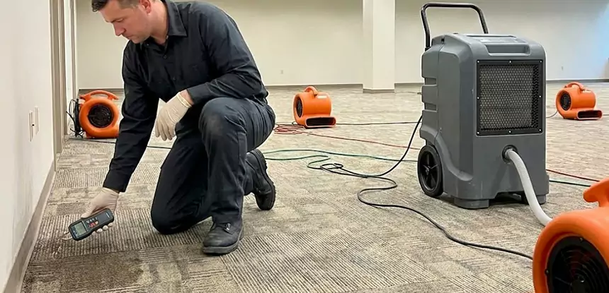 Drying Carpet Padding After Flood in Paola
