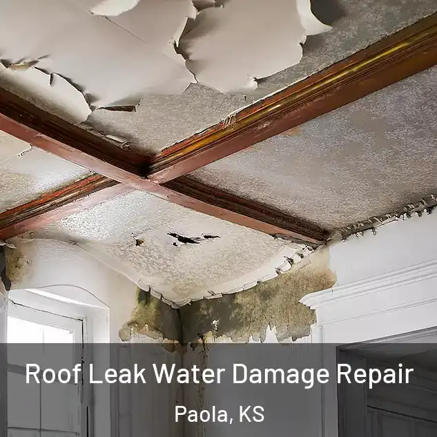  Roof Leak Water Damage Repair Paola, KS